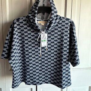 NWT $98 MICHAEL KORS Cropped Hoodie Size Large & XL